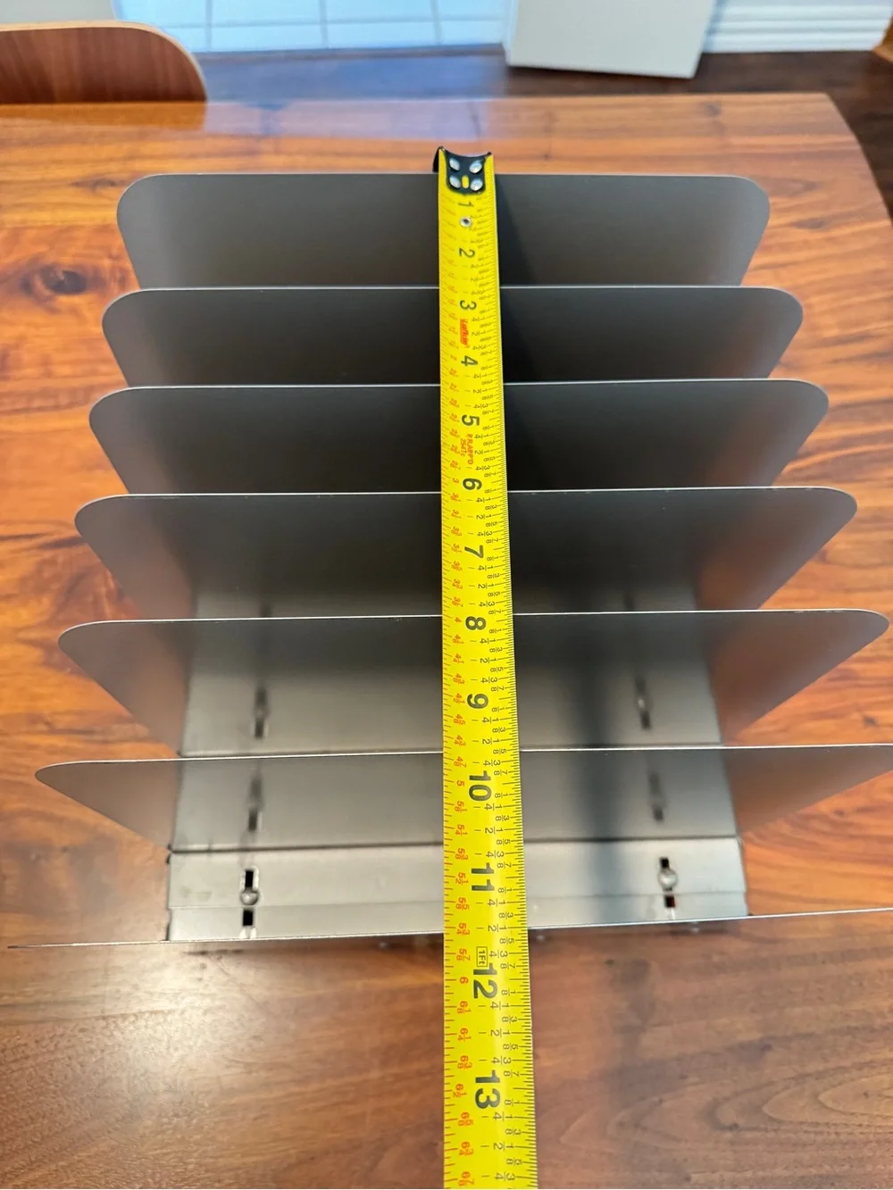 Vintage Sengbusch KLERADESK 6 SLOT Adjustable METAL Desktop File Organizer